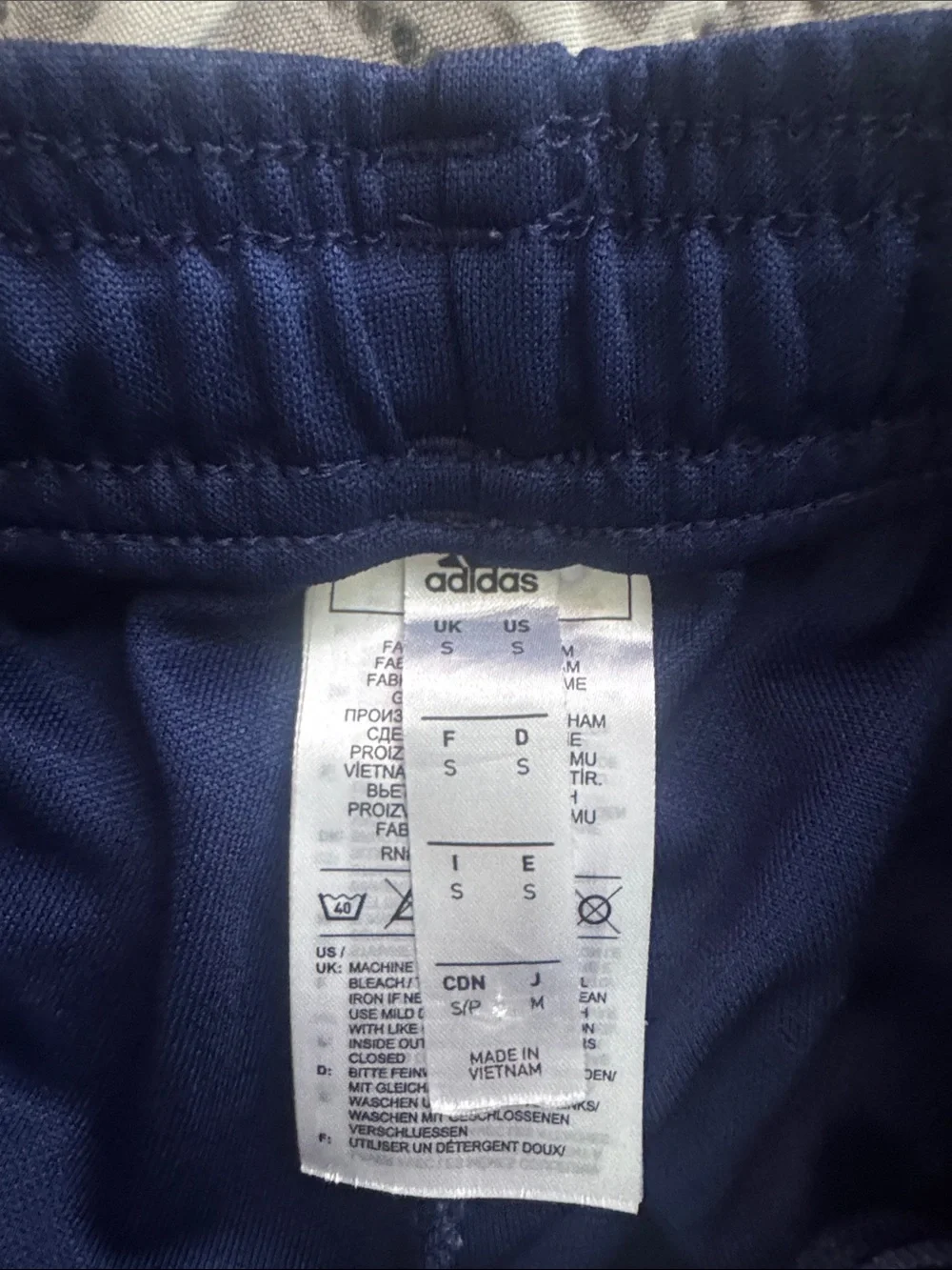 adidas Tiro Soccer Navy Jogger Sweatpants with White Stripes